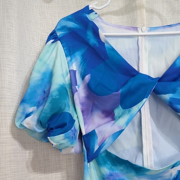 Blue Floral Dress - Picture 5 of 16